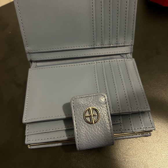 Gianni Bernini 1 framed Indexer Leather Wallet - blue/grey - Picture 2 of 5
